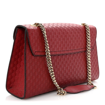 Gucci Microguccissima Medium Emily Chain Shoulder Bag Red 3 of 15
