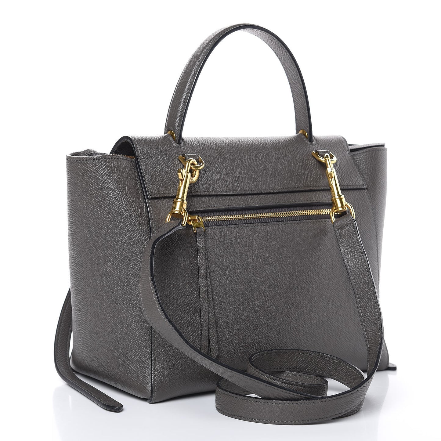 Baby Grained Calfskin Micro Belt Bag Grey
