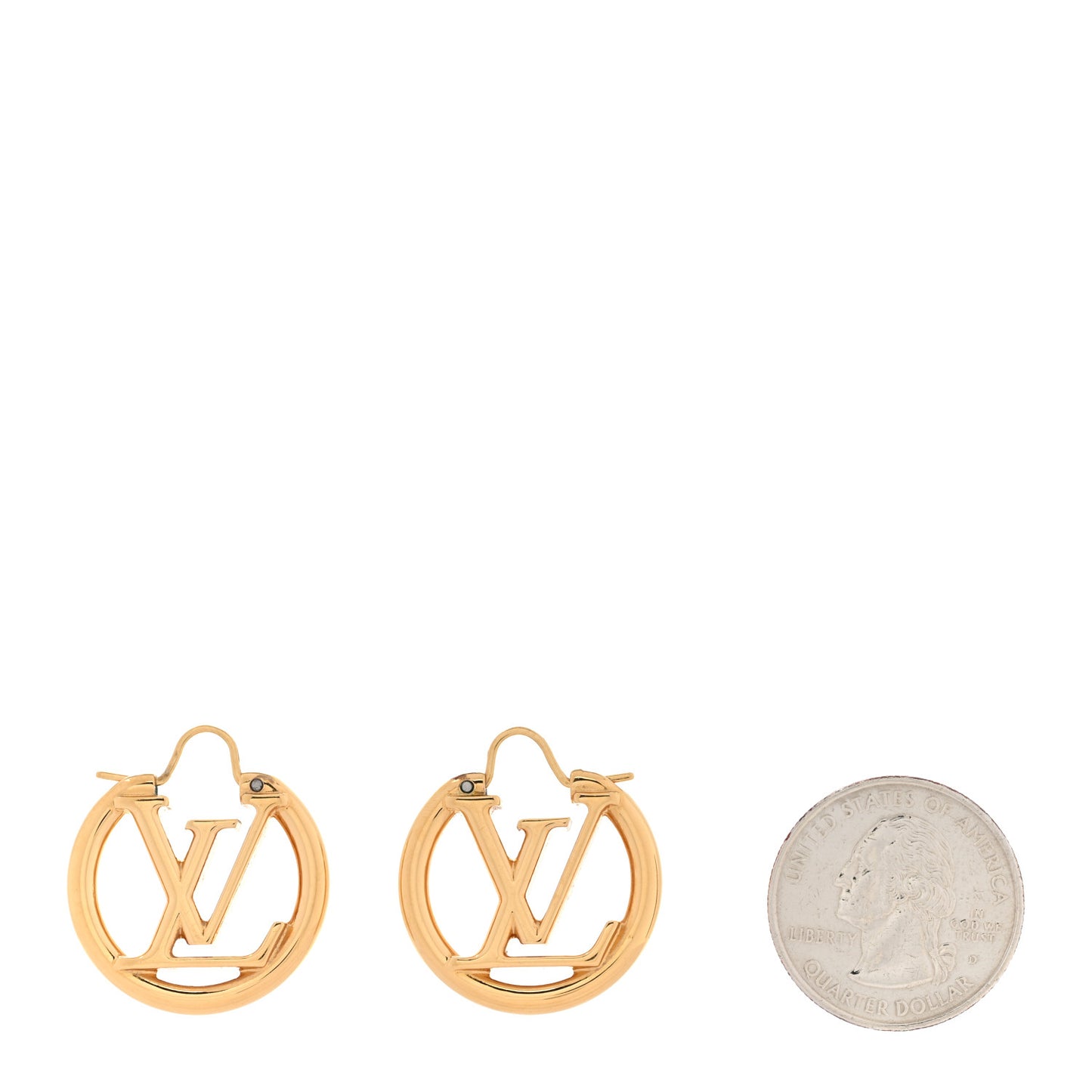 Metal Small Louise Hoop Earrings Gold