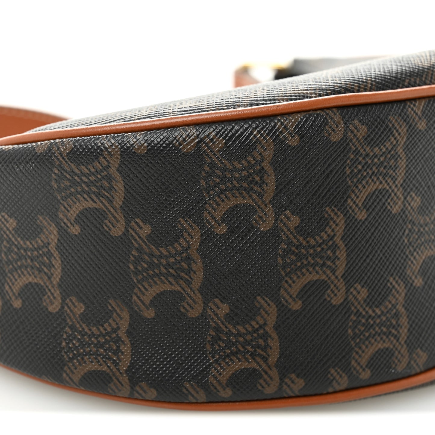 Triomphe Canvas Calfskin Ava Shoulder Bag Tan