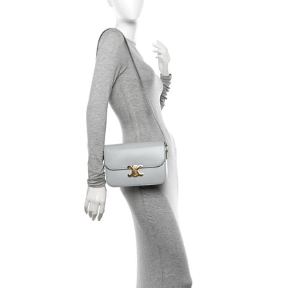 Celine Shiny Calfskin Medium Triomphe Soft Blue 2 of 11