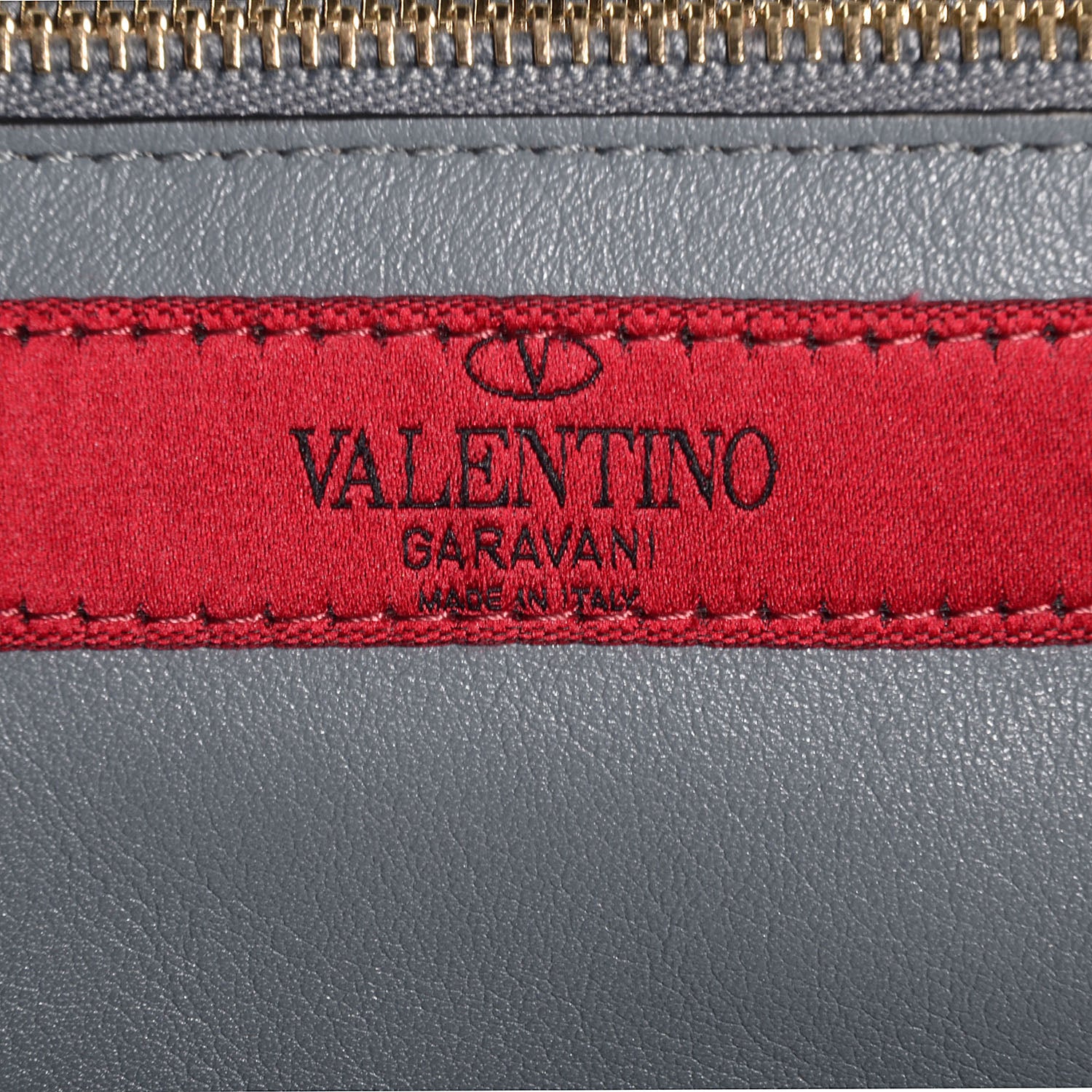 Valentino Garavani Vitello Small Rockstud Tote Grey 5 of 8