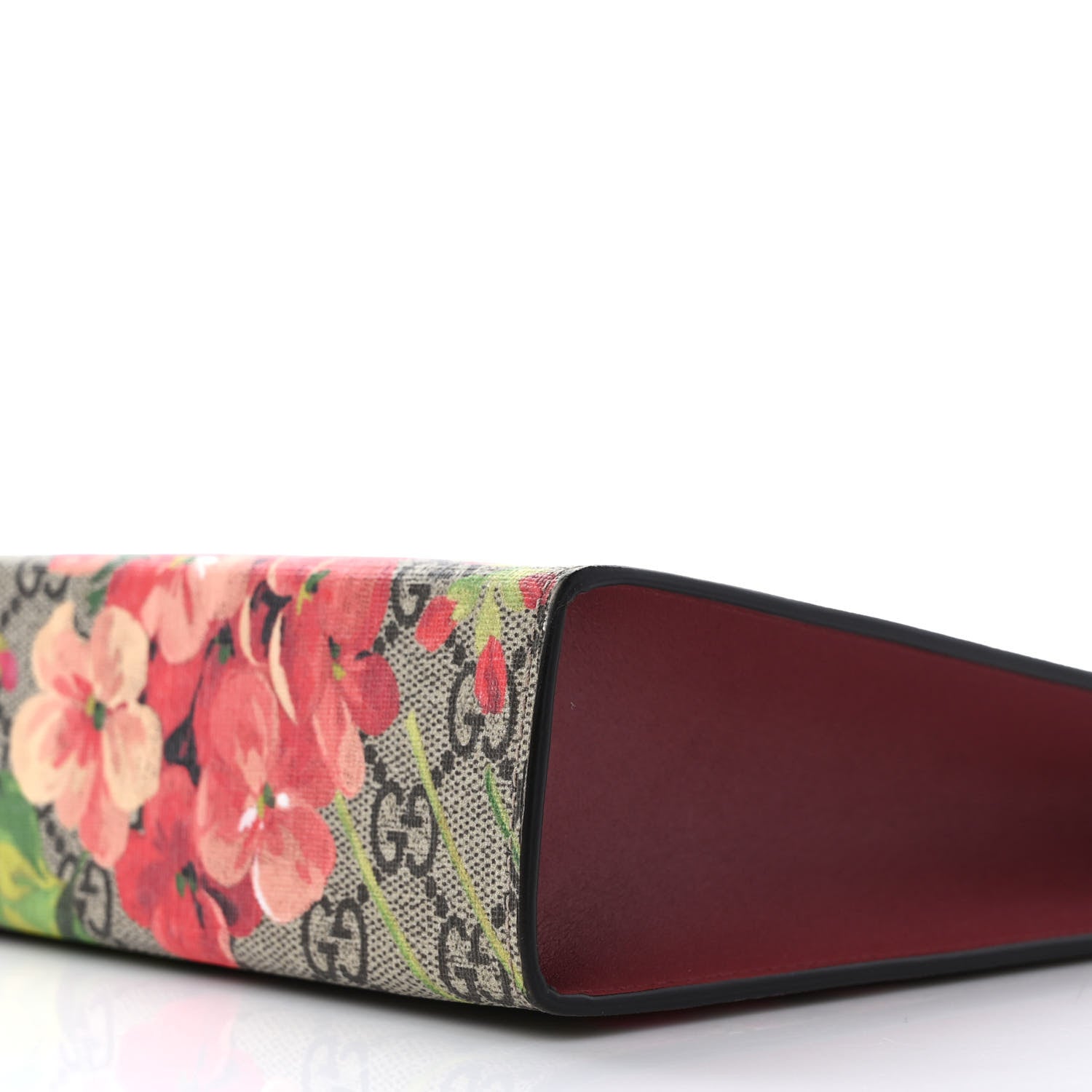 Gucci GG Supreme Monogram Blooms Large Cosmetic Case Beige Multicolor Dry Rose 8 of 10