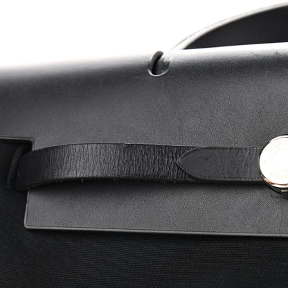 Hermes Toile Vache Calfskin Herbag 30 PM Backpack Black 12 of 12