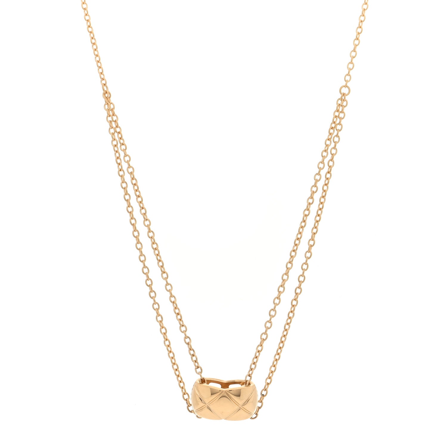 Chanel 18K Yellow Gold Coco Crush Pendant Necklace 1 of 5