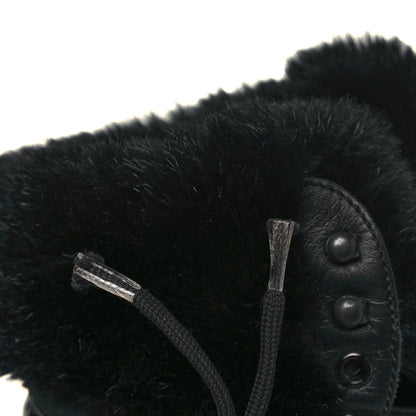 Louis Vuitton Calfskin Fur Monogram Medley High Top Sneakers 36 Black 7 of 9