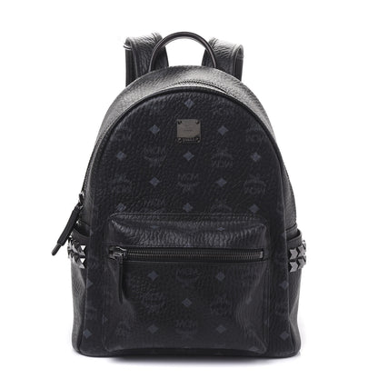 MCM Visetos Small Side Stud Stark Backpack Black 1 of 12