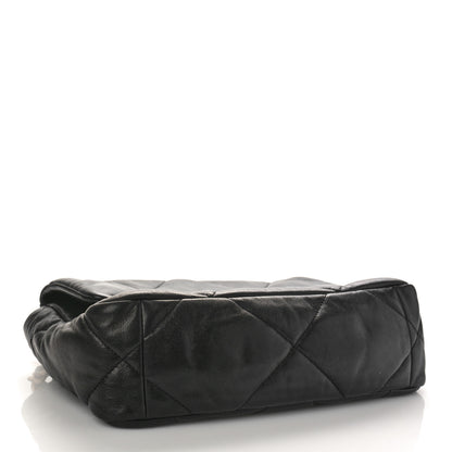 Chanel Shiny Goatskin Quilted Medium Chanel 19 Flap Black 4 of 11