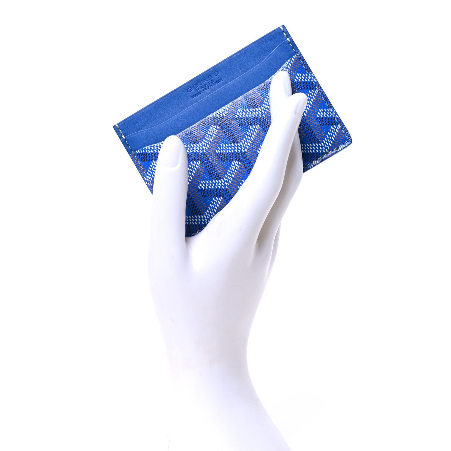 Goyardine Saint Sulpice Card Holder Sky Blue