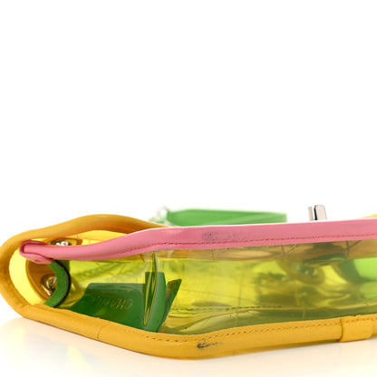 Chanel Lambskin PVC Quilted Mini Coco Splash Flap Yellow Green Pink 9 of 11