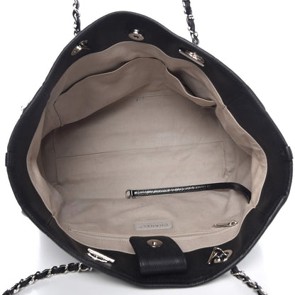 Chanel Glazed Calfskin Small Deauville Tote Black 5 of 11