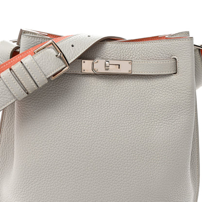 Hermes Taurillon Clemence Verso So Kelly 22 Gris Perle Crevette 8 of 11