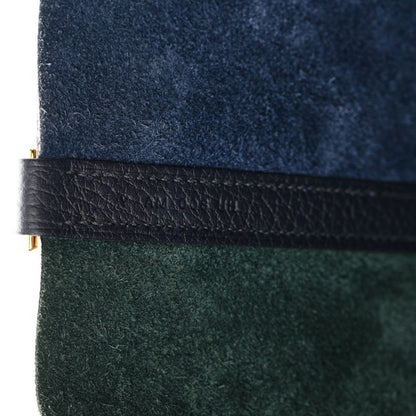 Hermes Taurillon Clemence Casaque Picotin Lock 22 MM Vert Cypres Bleu Nuit Black 7 of 13