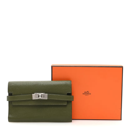 Hermes Chevre Mysore Kelly Medium Wallet Vert Veronese 9 of 9