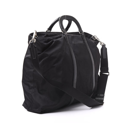 Prada Tessuto Nylon Saffiano Weekender Black 2 of 8