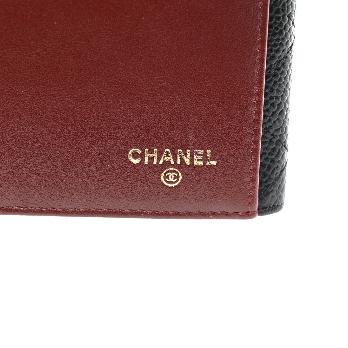 Caviar Quilted Long Flap Wallet Black