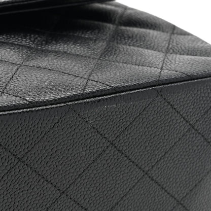 Chanel Caviar Quilted Jumbo Double Flap Black 11 of 12