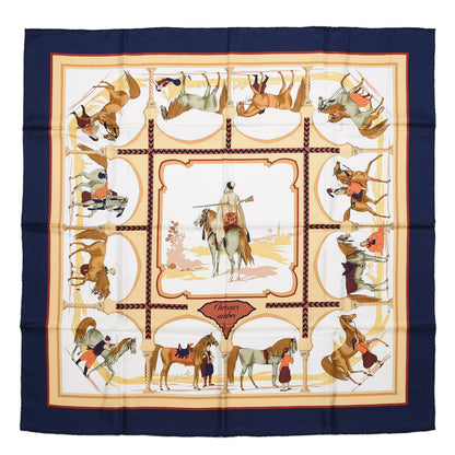 Hermes Silk Chevaux Arabes Scarf 90 1 of 5