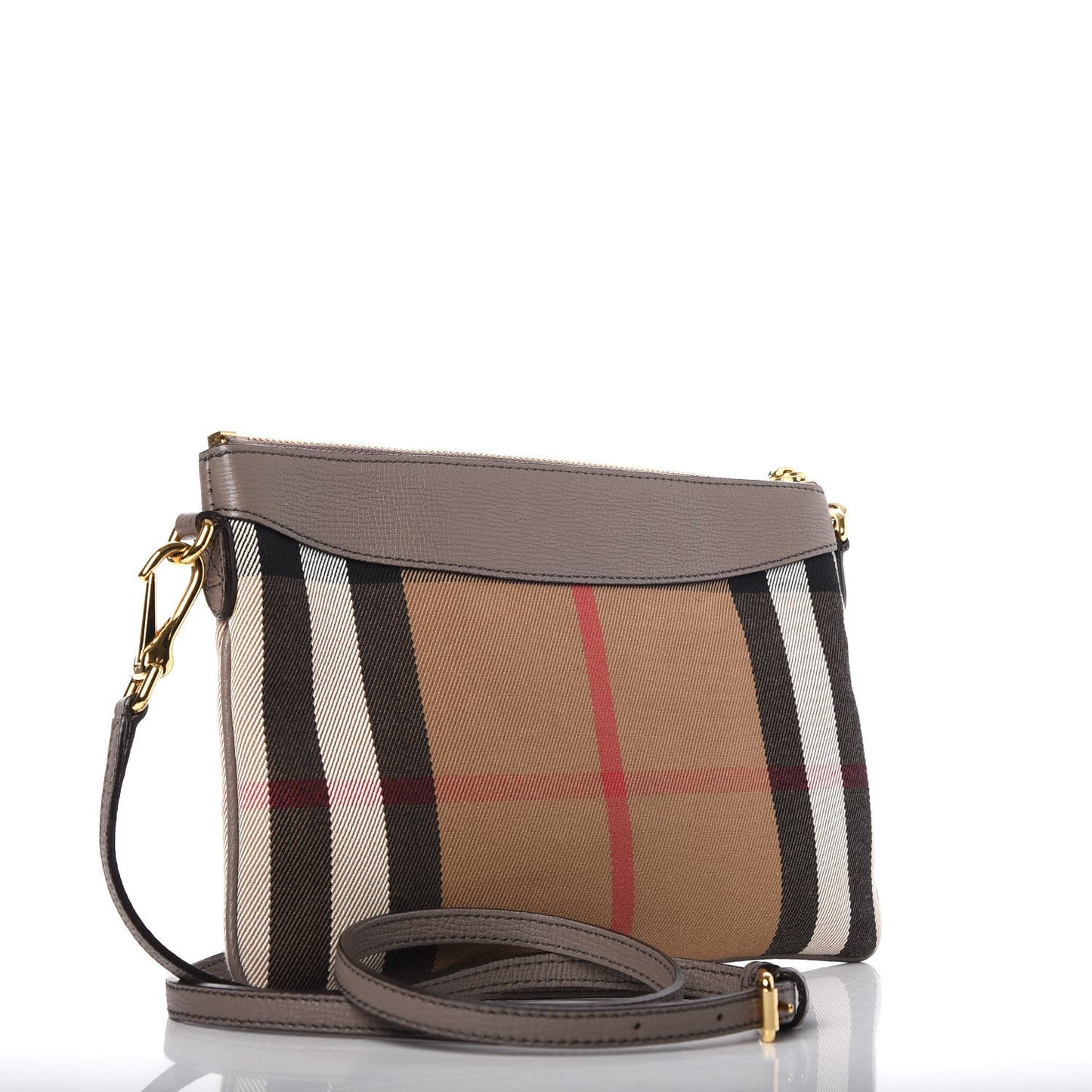 House Check Derby Peyton Crossbody Clutch Bag Thistle Grey