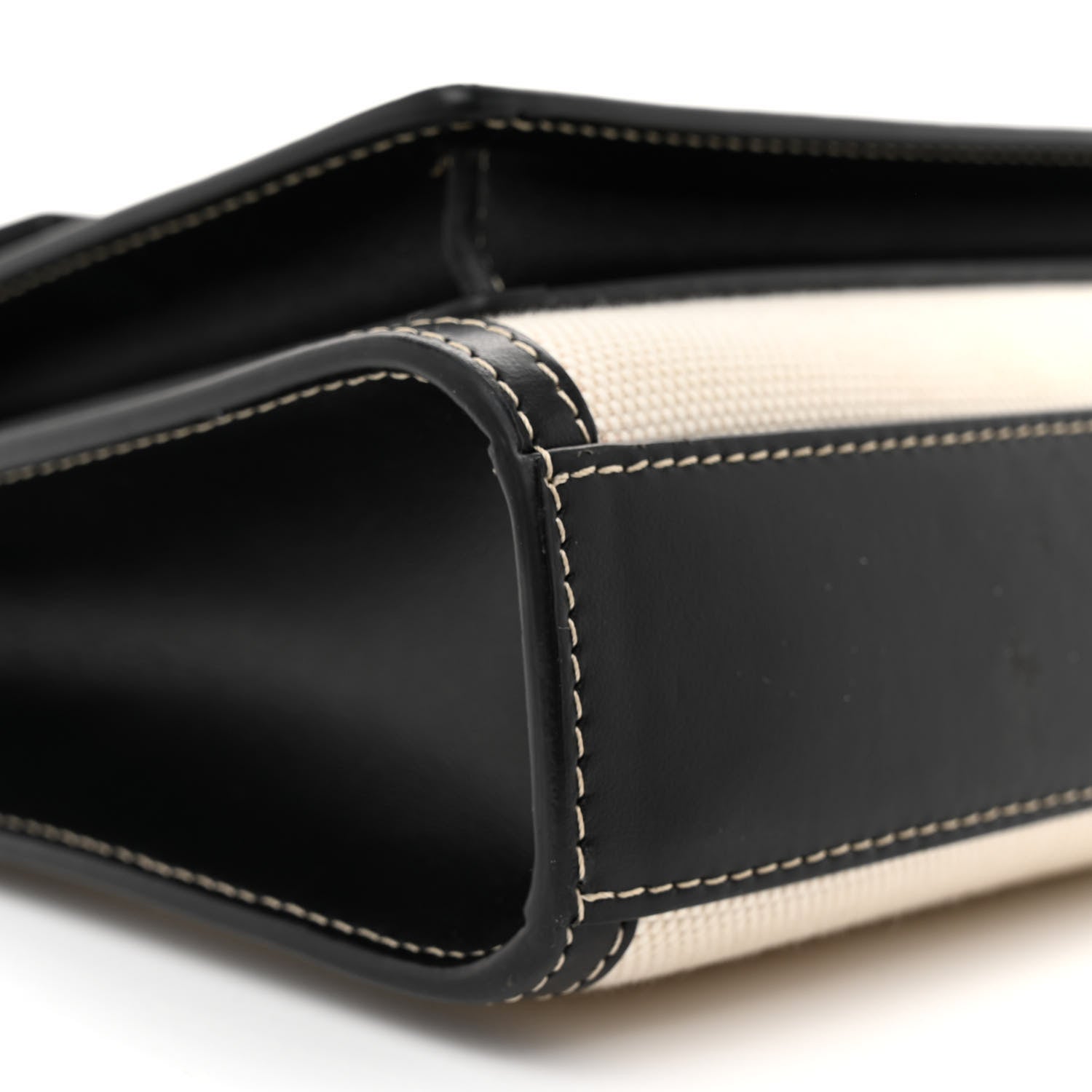 Burberry Canvas Smooth Calfskin Two Tone Mini Pocket Bag White Black 8 of 15