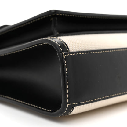 Burberry Canvas Smooth Calfskin Two Tone Mini Pocket Bag White Black 8 of 15