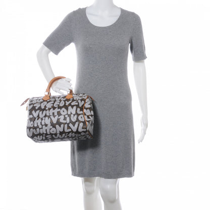 Louis Vuitton Monogram Graffiti Speedy 30 Silver 2 of 8