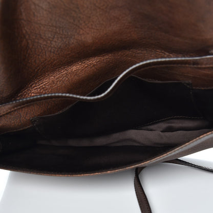 Saint Laurent Metallic Calfskin Byzance Flap Bronze 5 of 10