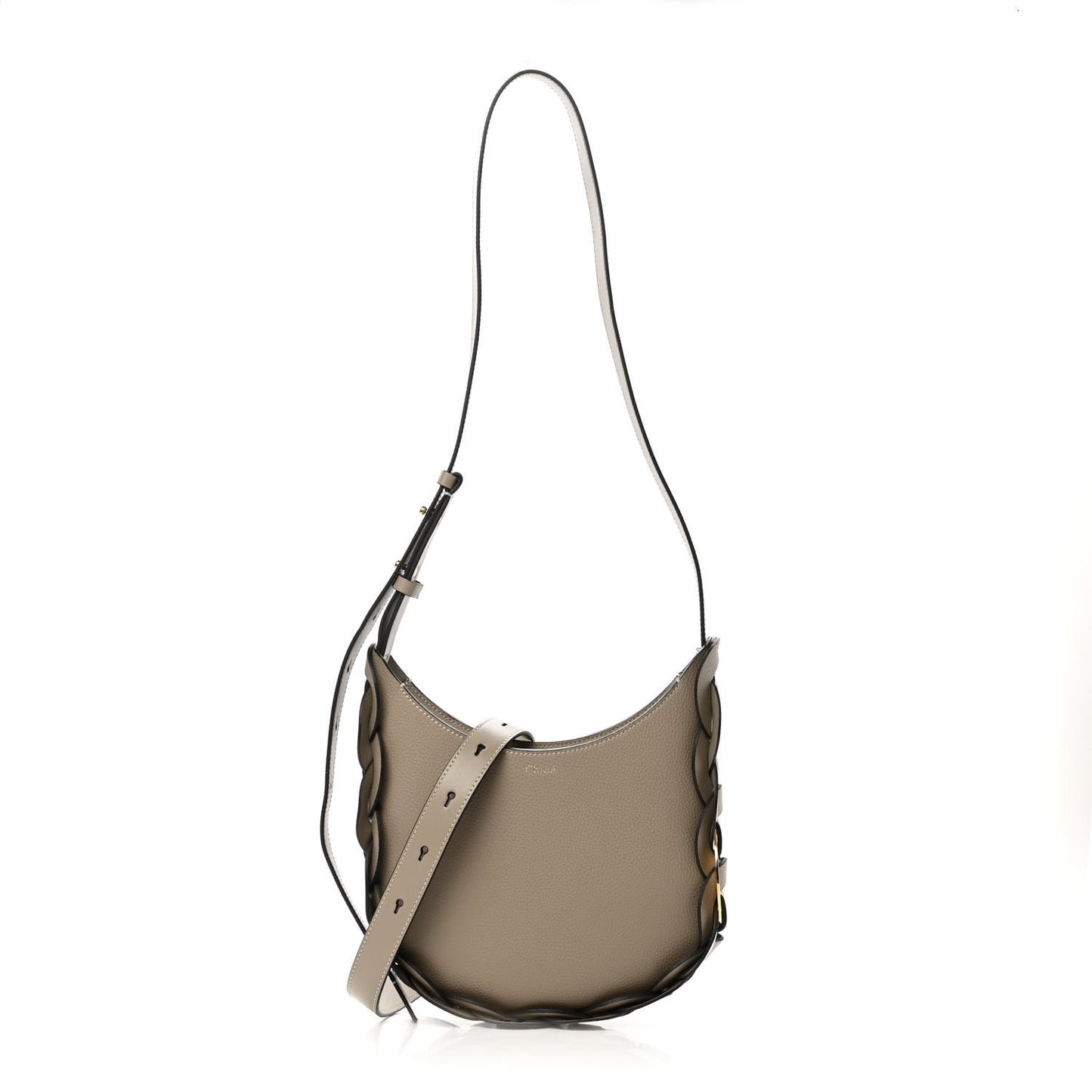 Small Grain Smooth Calfskin Small Darryl Hobo Motty Grey