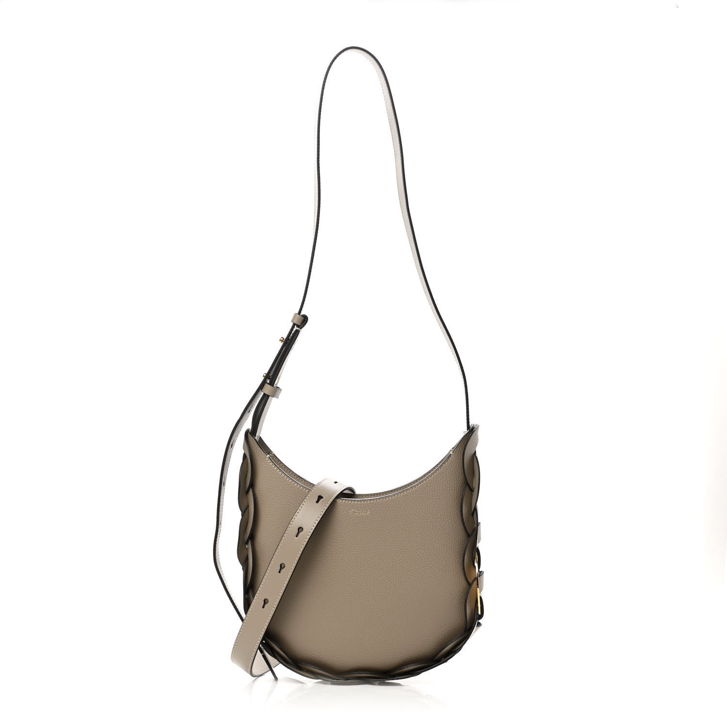 Chloe Small Grain Smooth Calfskin Small Darryl Hobo Motty Grey 1 of 12