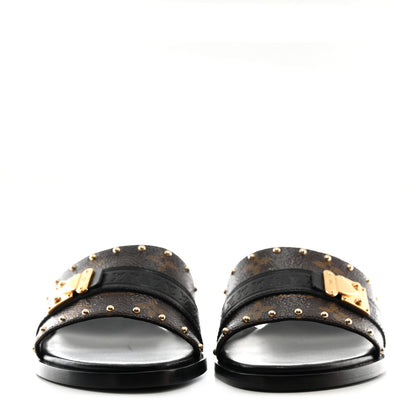 Louis Vuitton Monogram Lock It Mules 38 2 of 10