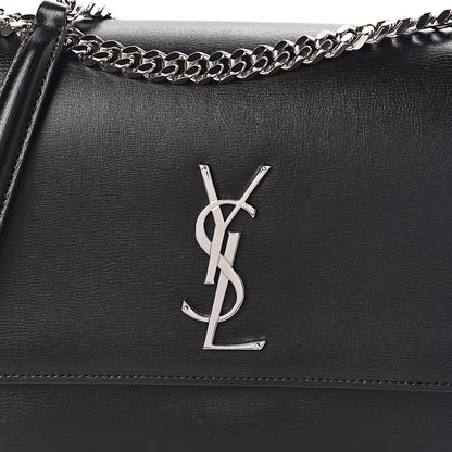 Saint Laurent Calfskin Large Monogram Sunset Black 10 of 11