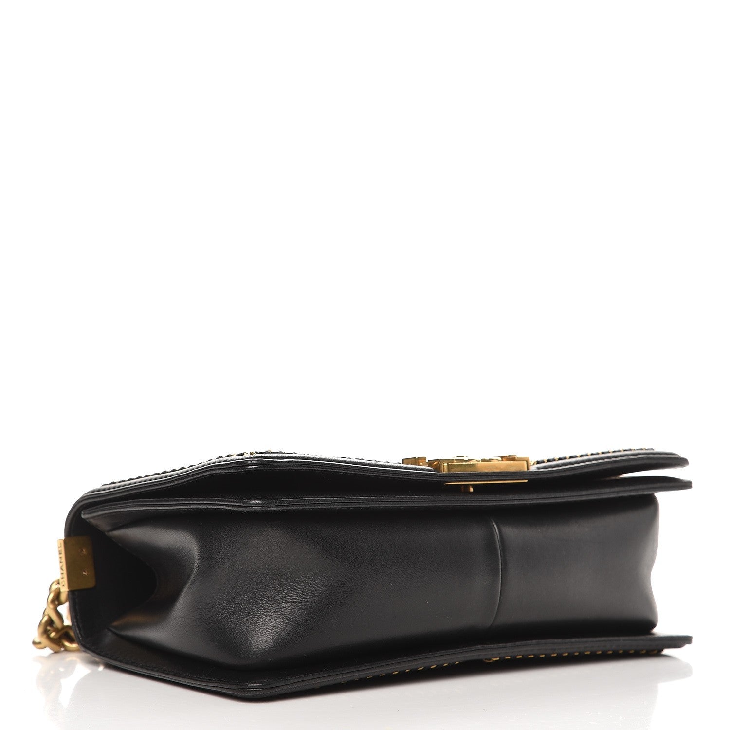 Chanel Python Medium Boy Top Handle Flap Black 4 of 8