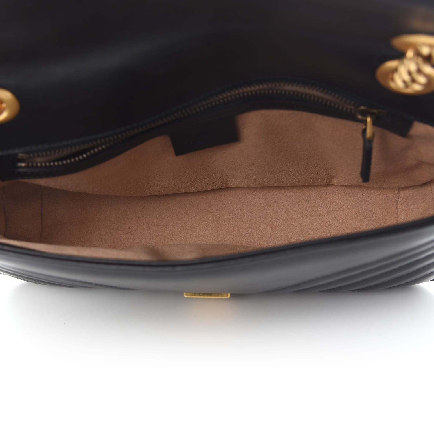 Gucci Calfskin Matelasse Small GG Marmont Shoulder Bag Black 5 of 8