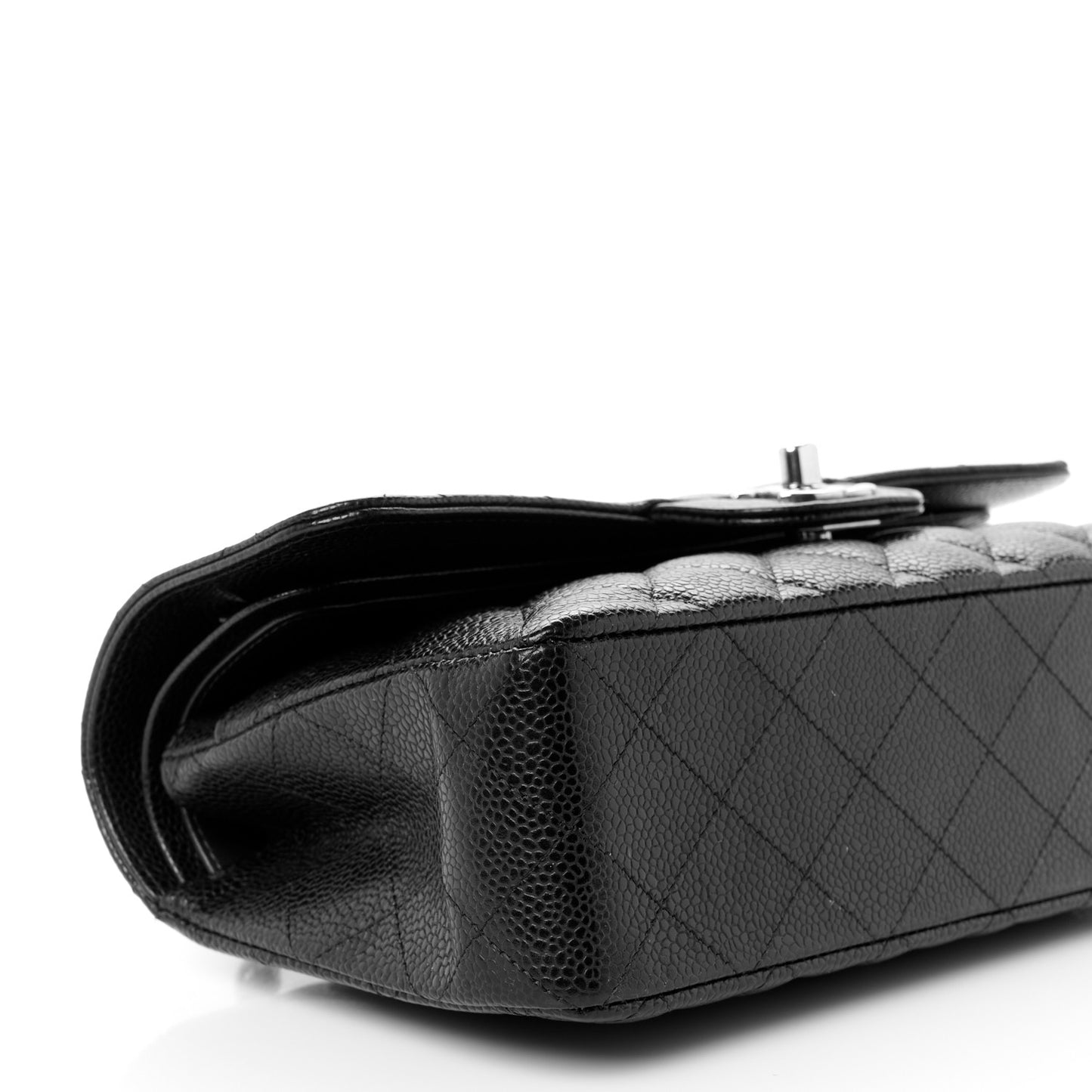 Caviar Quilted Small Double Flap Black