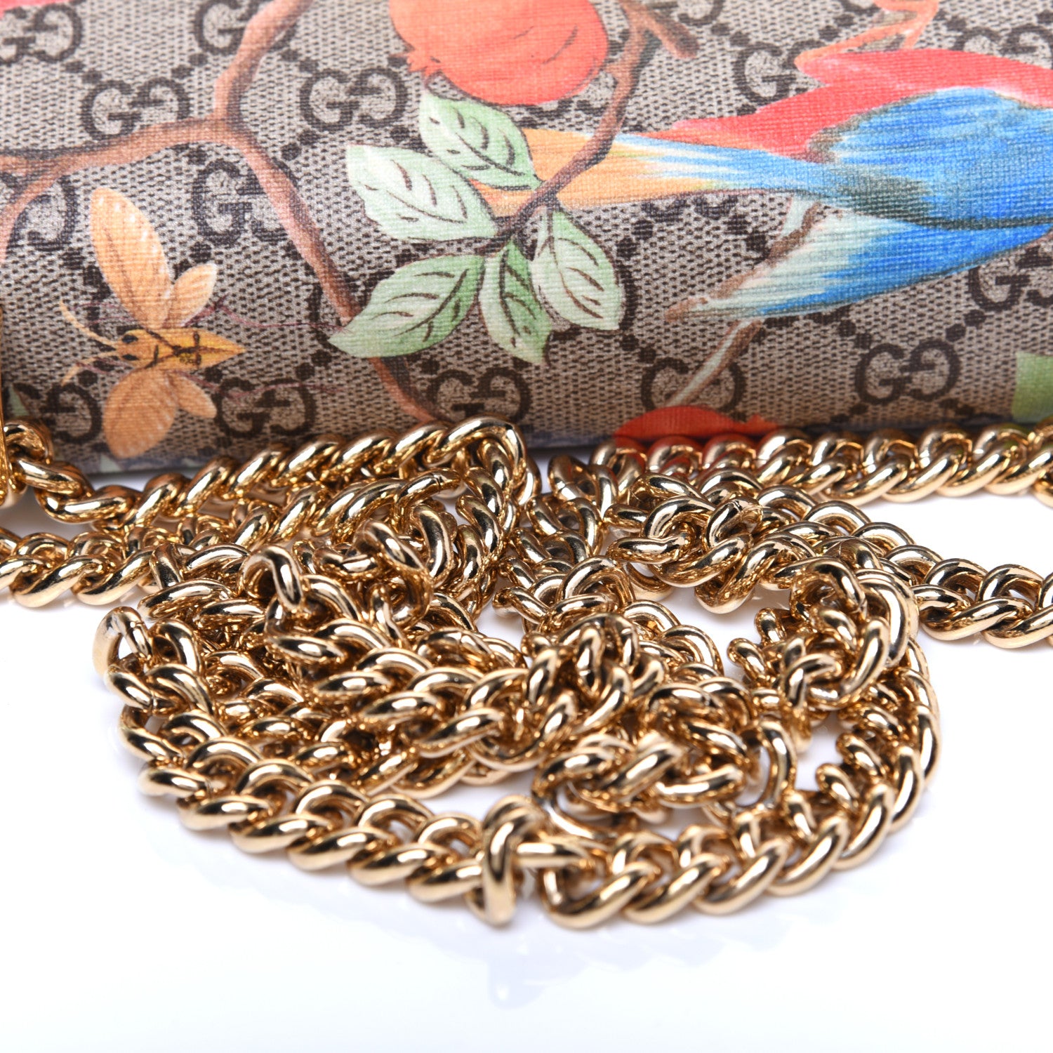 Gucci GG Supreme Monogram Tian Small Padlock Shoulder Bag Beige Multicolor New Acero 11 of 14