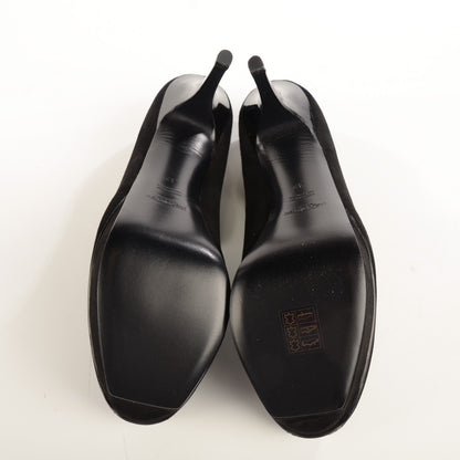 Saint Laurent Suede Patent Mary Jane Tribute 75 Platform Pumps 42 Black 5 of 7