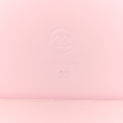 Chanel Lambskin Crystal CC Velcro Dad Sandals 38 Light Pink 7 of 10