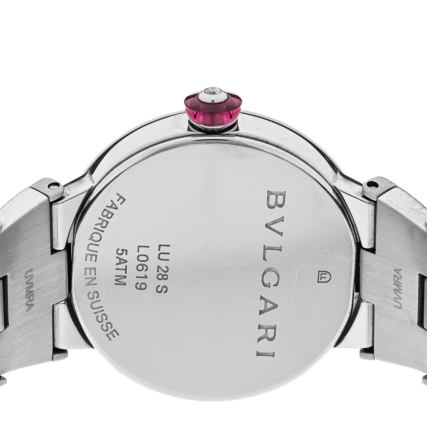 Bulgari Stainless Steel Diamond Mother of Pearl 28mm Lucea Quartz Watch 4 of 5