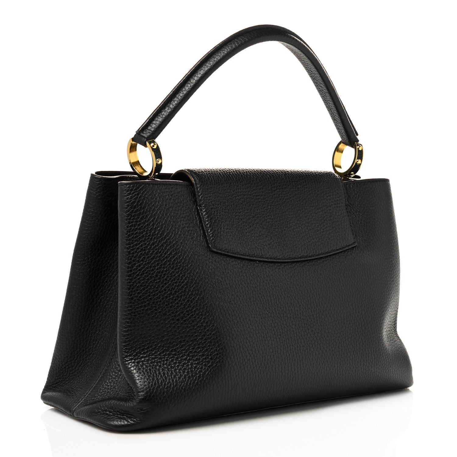 Louis Vuitton Taurillon Capucines MM Black Fuchsia 3 of 10