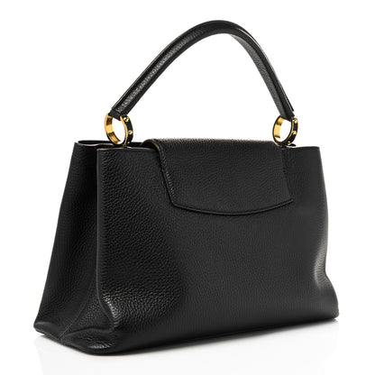 Louis Vuitton Taurillon Capucines MM Black Fuchsia 3 of 10