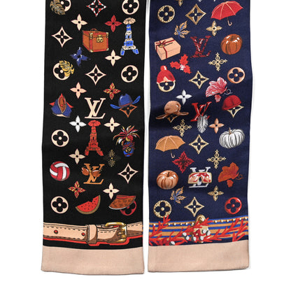 Louis Vuitton Silk Summer Winter Bandeau Navy 2 of 3