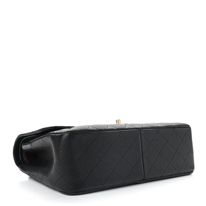 Chanel Caviar Quilted Jumbo Double Flap Black 3 of 8
