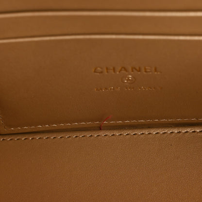 Chanel Patent Quilted Pearl Crush Small Vanity Case With Chain Neon Pink 11 of 12