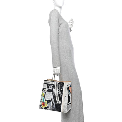 Bottega Veneta Printed Calfskin Medium Newspaper Tote Bag 2 of 11