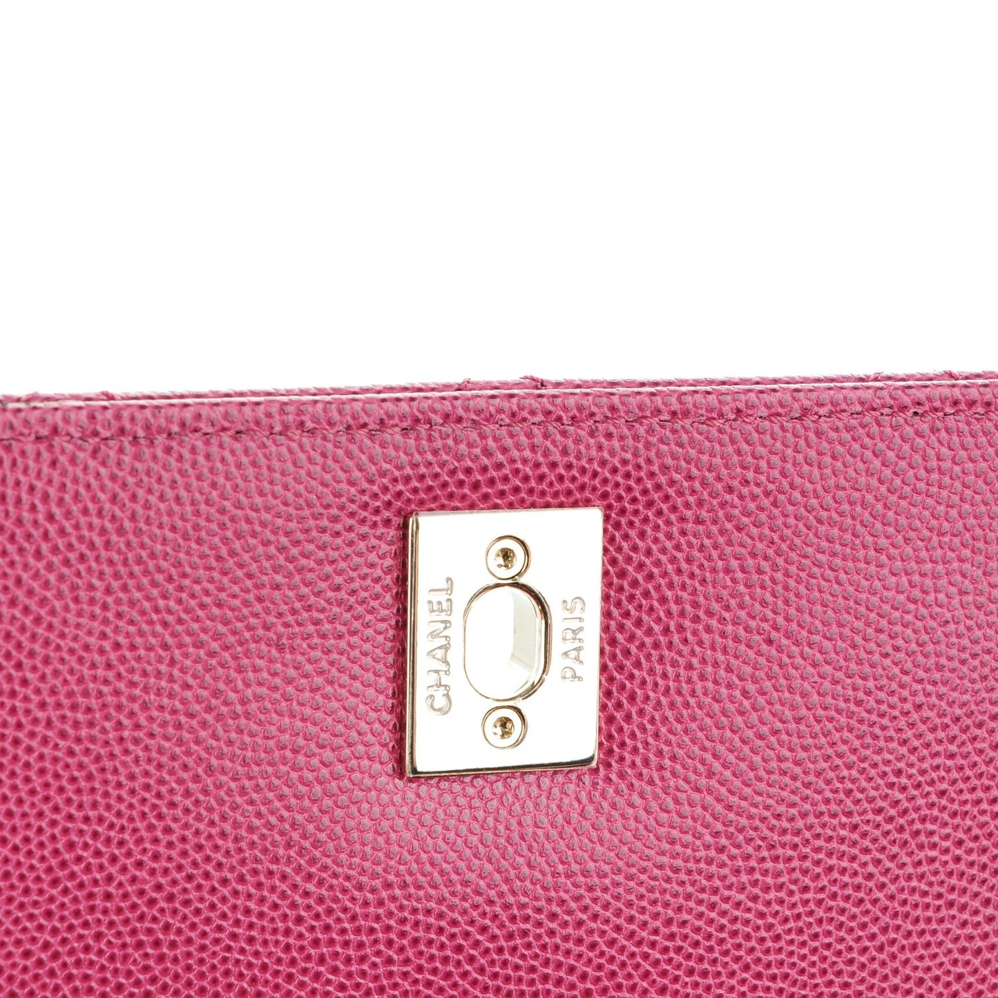Caviar Quilted Small Business Affinity Flap Dark Pink