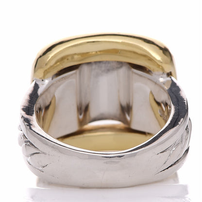David Yurman Sterling Silver 18K Yellow Gold Buckle Ring 49 4.75 4 of 6