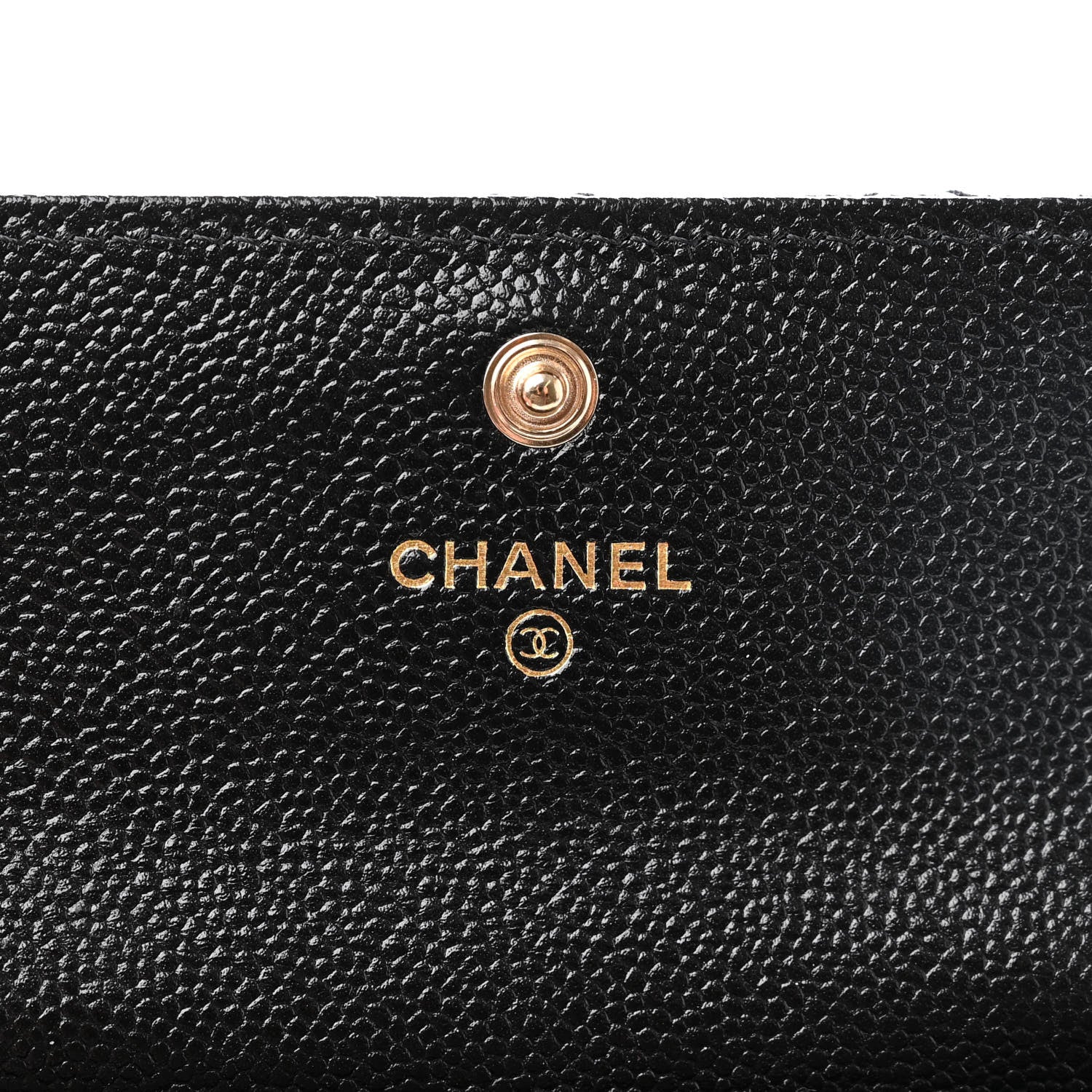 Chanel Caviar Quilted Chain CC Flap Card Holder Black 6 of 9
