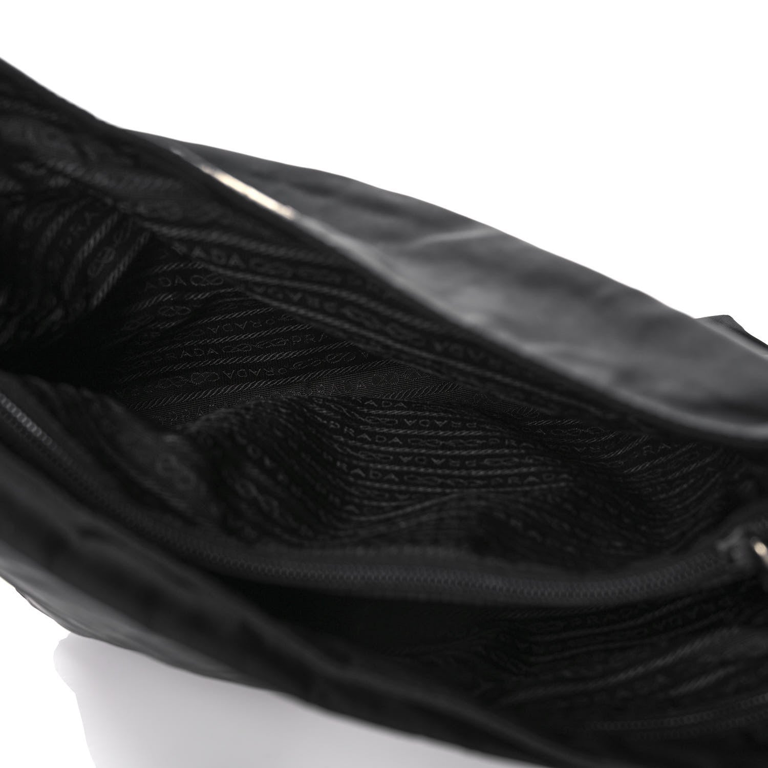 Prada Nylon Saffiano Flat Messenger Bag Black 4 of 10