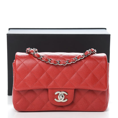 Chanel Caviar Quilted Mini Rectangular Flap Red 12 of 12