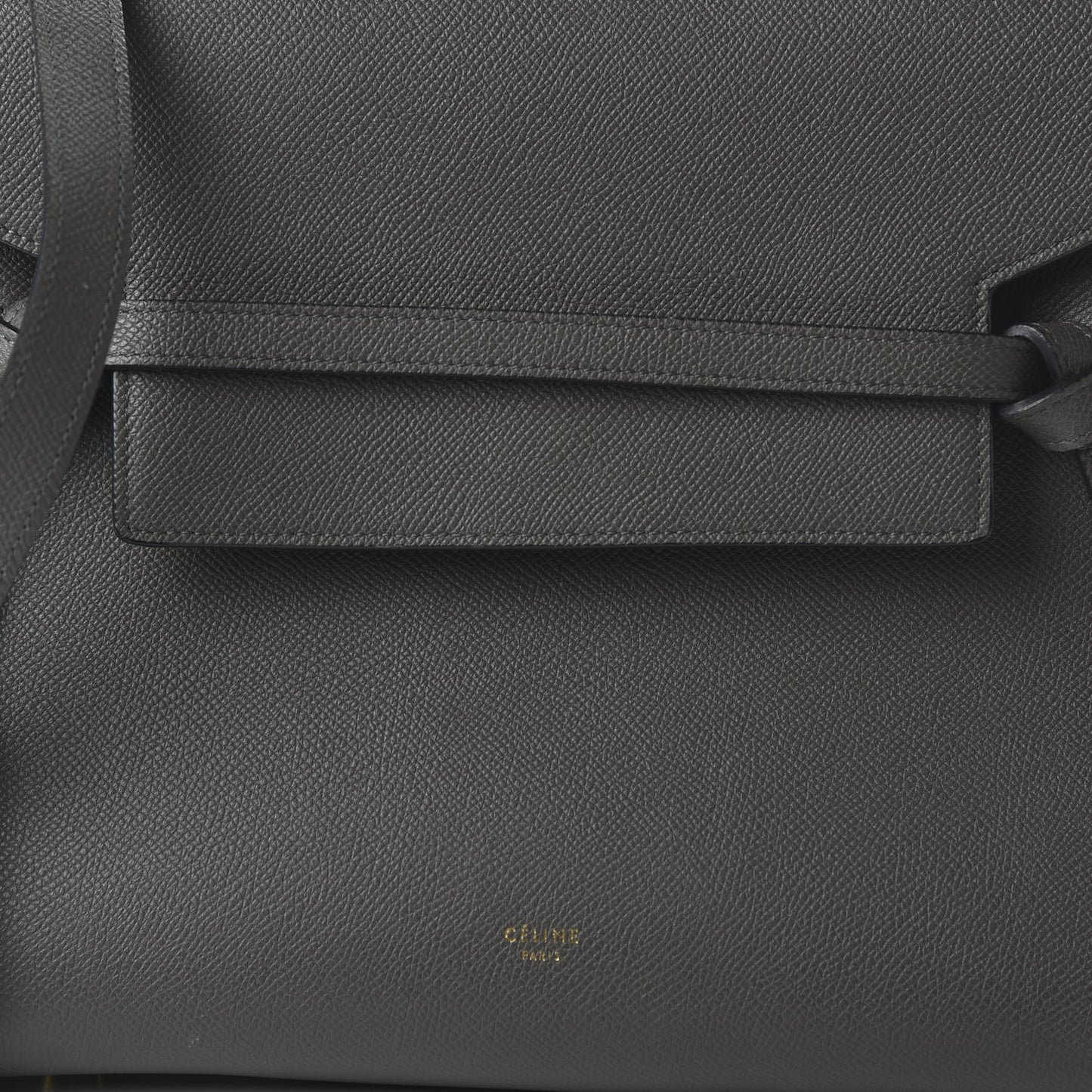 Grained Calfskin Mini Belt Bag Grey